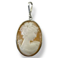 Anhänger Mandile 1922 Dame Cammei  in Silber Conchiglia 2MCICM153